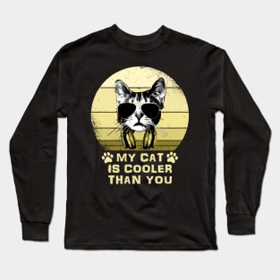 My Cat Is Cooler Than You Bling Long Sleeve T-Shirt